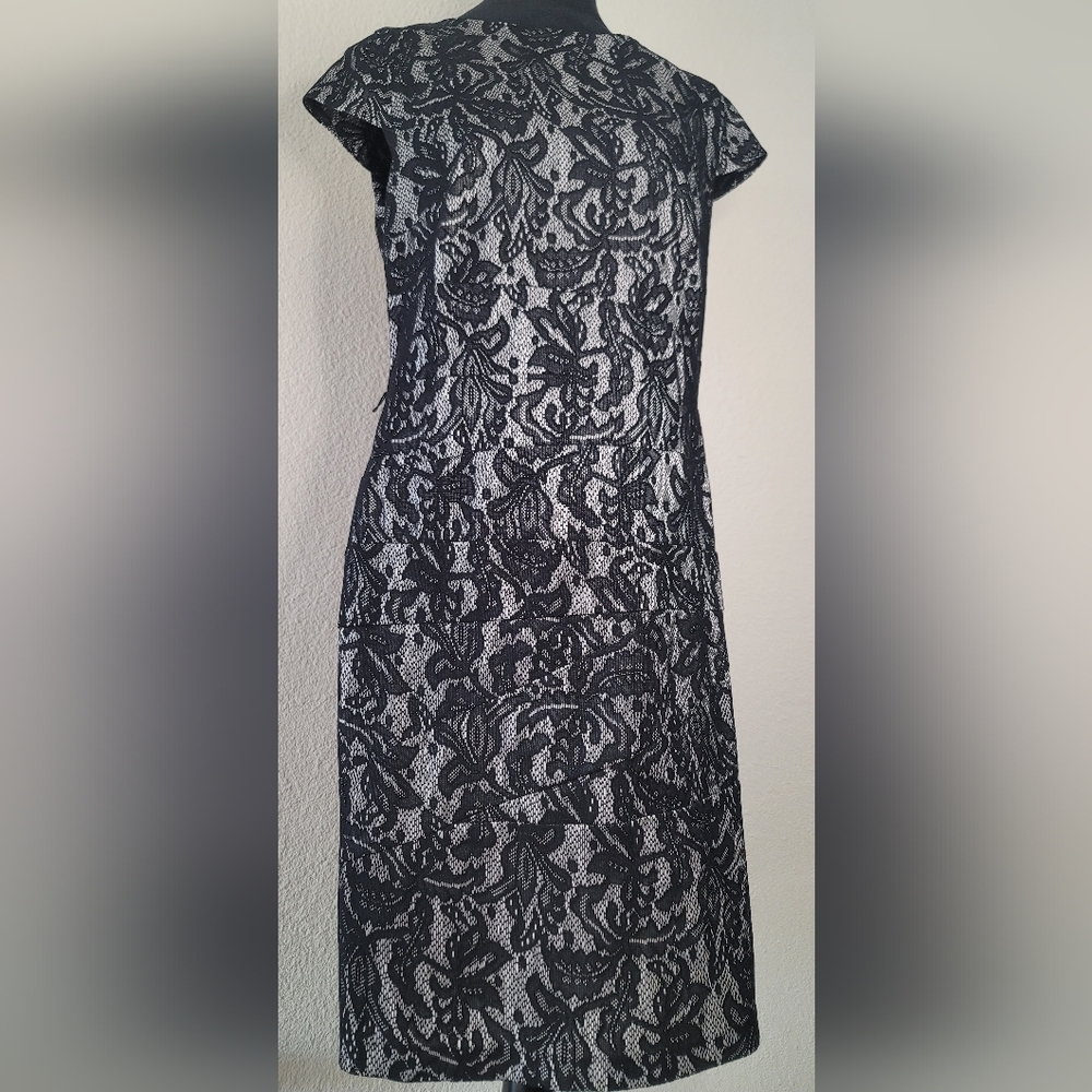 Alyx Limited Black Short-sleeve Midi Length Lace Dress Women's Size 14